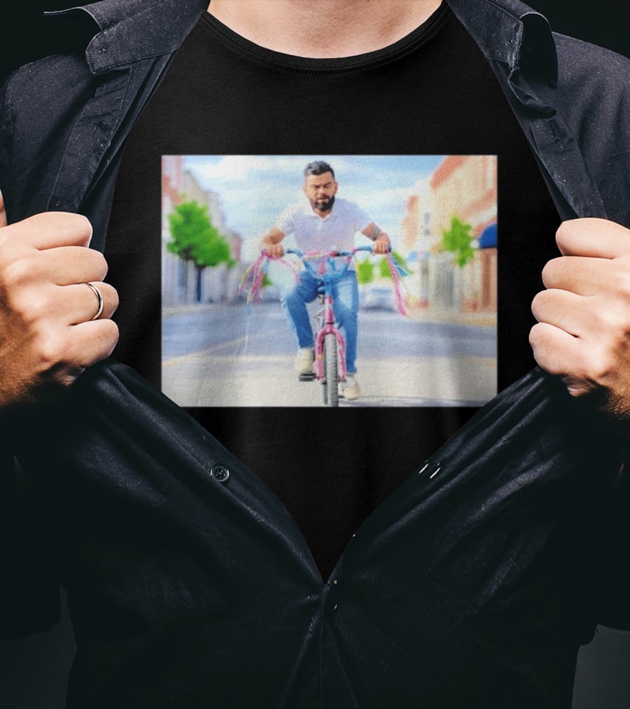 Virat Kohli Riding A Small Bicycle Cricket T-Shirt