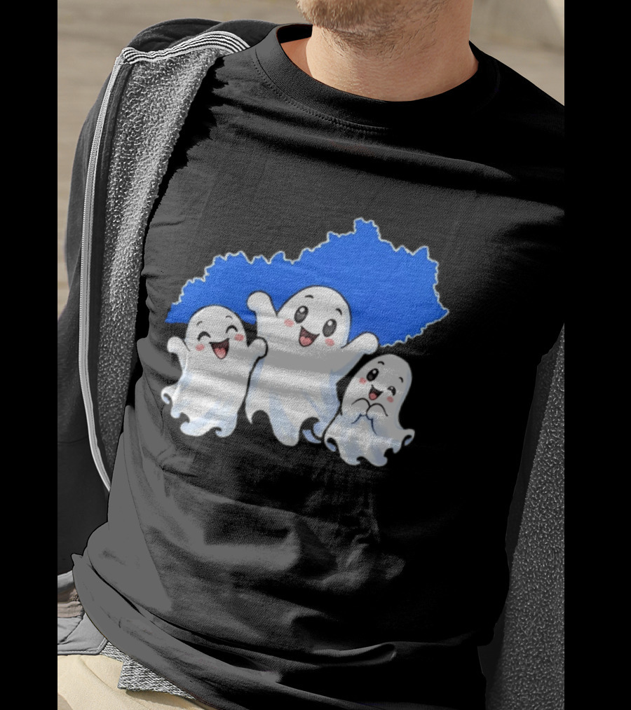 Ghosts And Kentucky State Map Halloween Fun T-Shirt