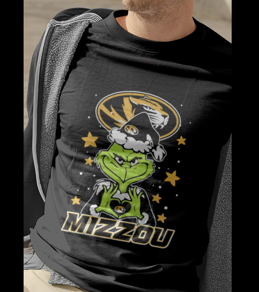 Mizzou Tigers Grinch Christmas NCAA College Football T-Shirt