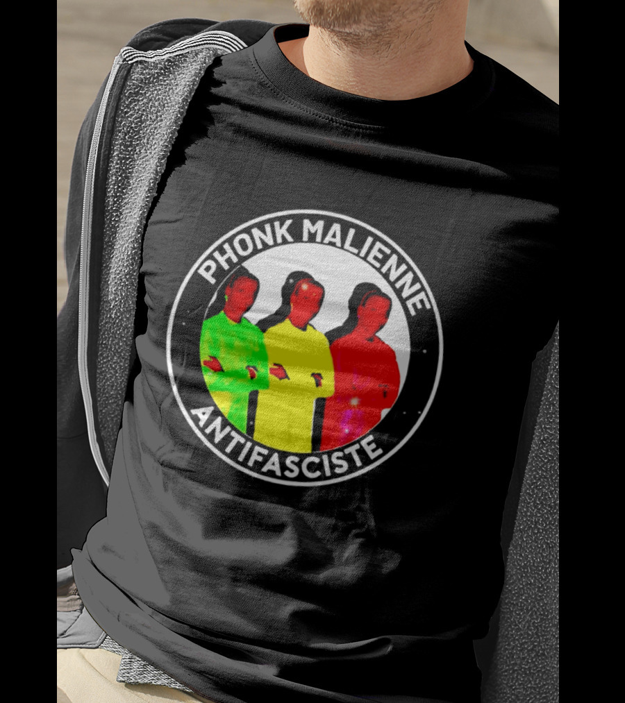 Phonk Malienne Antifasciste Music Mali Circle T-Shirt