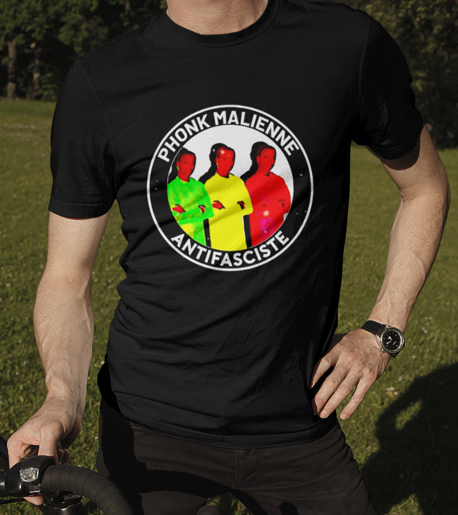 Phonk Malienne Antifasciste Music Mali Circle T-Shirt