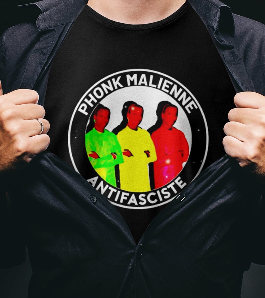 Phonk Malienne Antifasciste Music Mali Circle T-Shirt