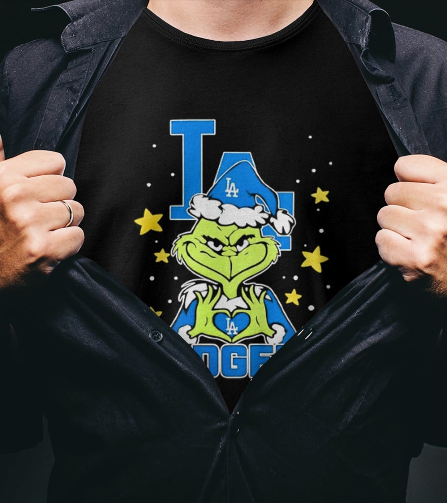 Grinch Los Angeles Dodgers Christmas 2026 Love LA Dodgers T-Shirt
