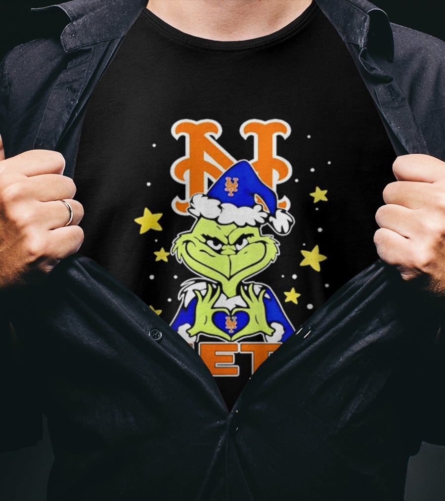 Grinch Met Love New York Mets Christmas 2026 T-Shirt