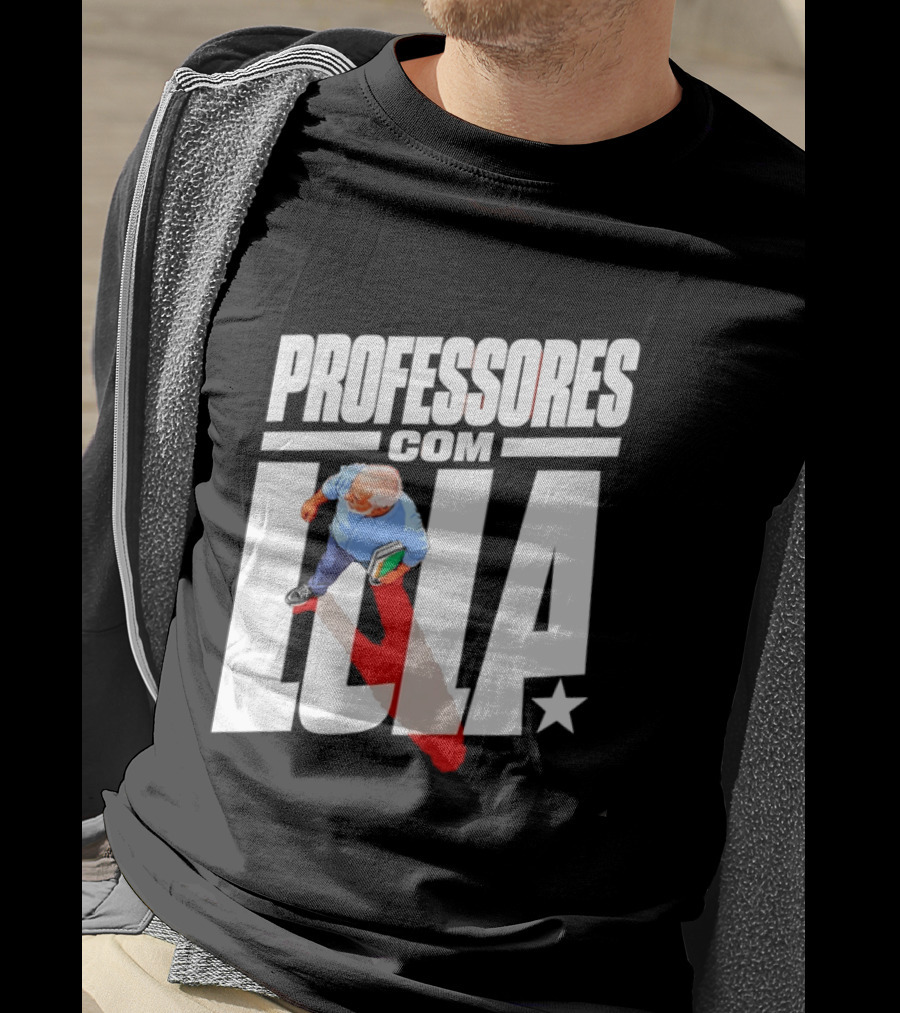 Professores Com Lula Brazil Politics PT Star T-Shirt
