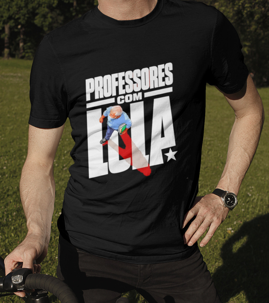 Professores Com Lula Brazil Politics PT Star T-Shirt