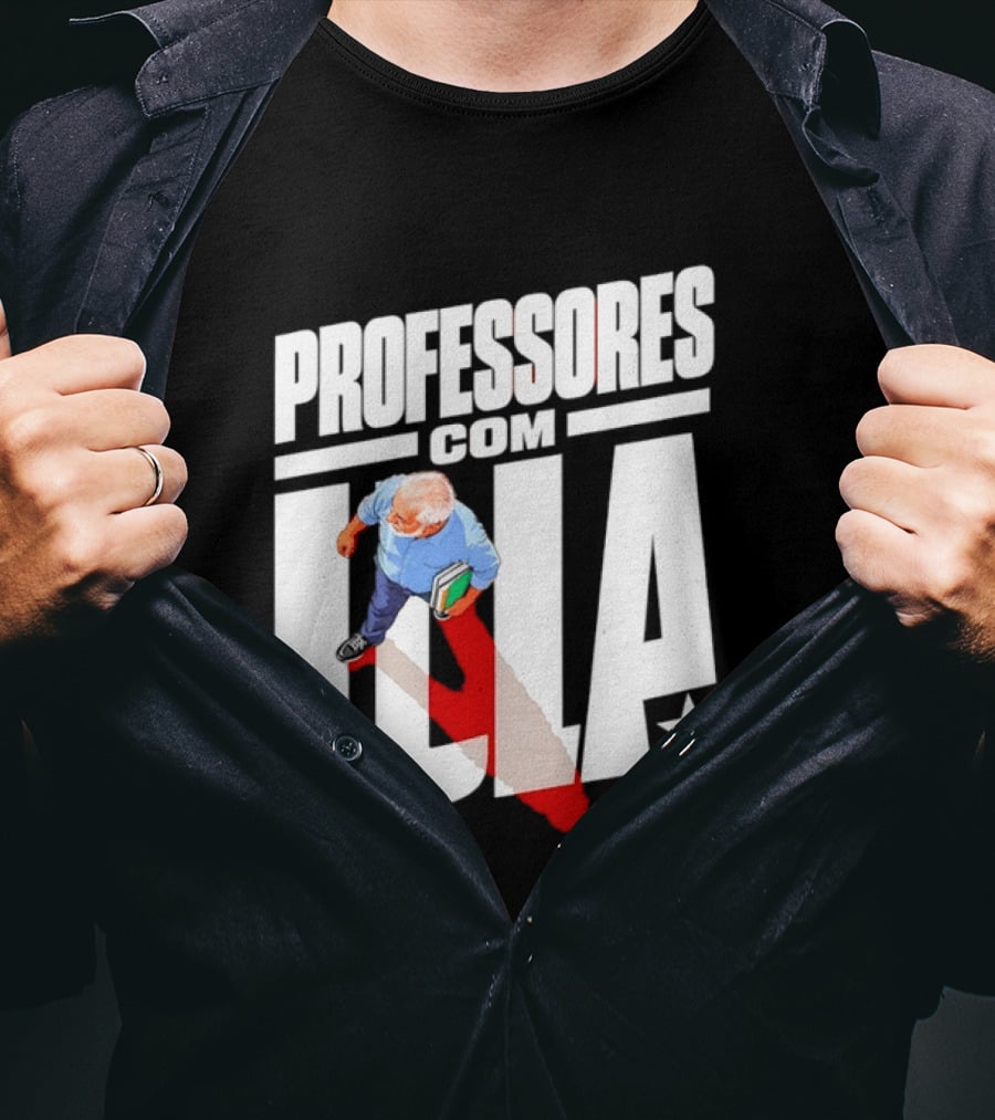 Professores Com Lula Brazil Politics PT Star T-Shirt