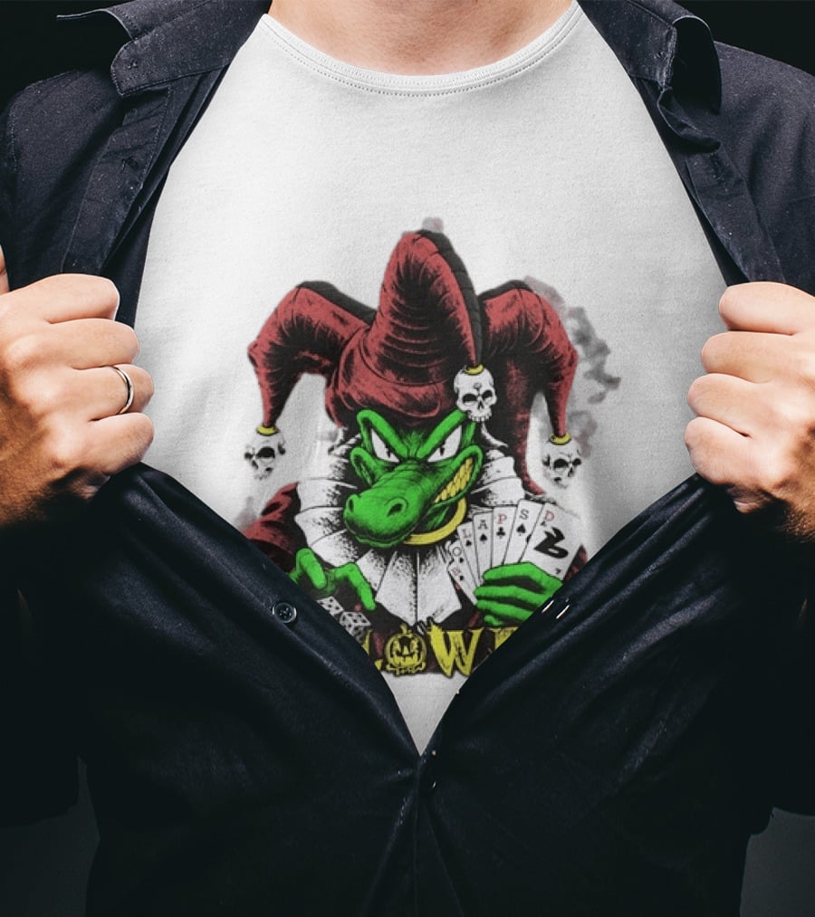 Halloween Joker Crocodile Dice Playing Cards Skulls T-Shirt