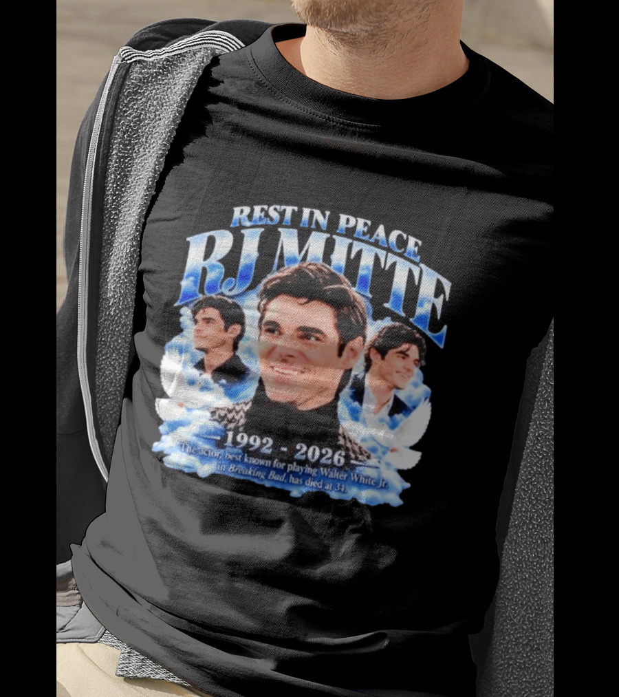 Rest In Peace RJ Mitte 1992 2026 Walter White Jr. Breaking Bad Actor T-Shirt