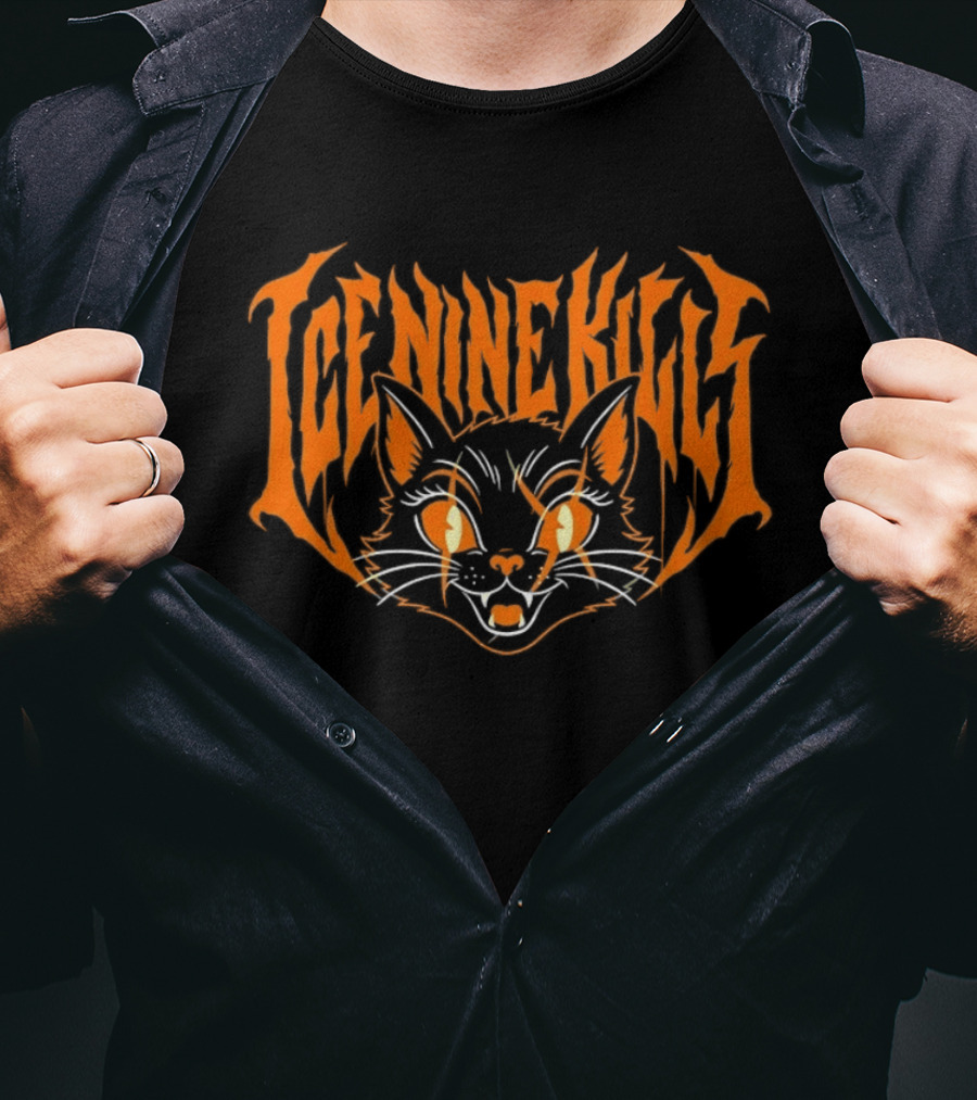 Ice Nine Kills Cat Logo Metalcore Band Merch T-Shirt