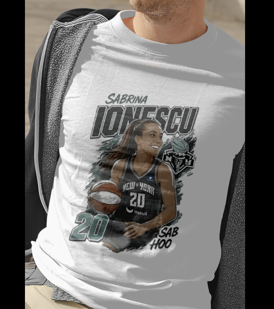 New York Liberty Sabrina Ionescu 2026 20 Sab Hoop T-Shirt
