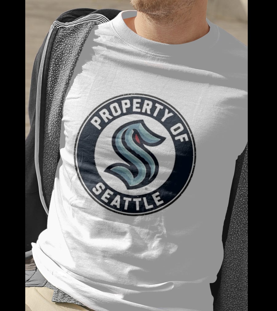 Property Of Seattle Kraken Distressed Circle T-Shirt