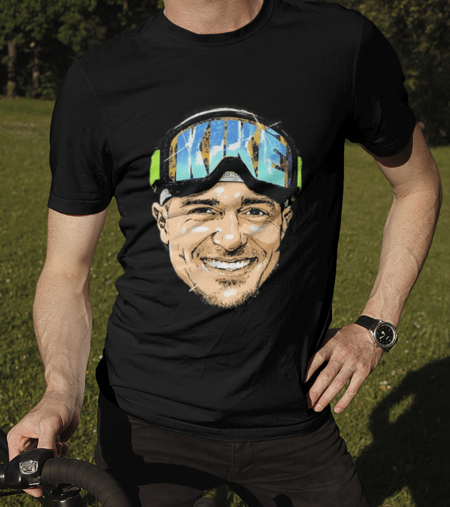 Kike Hernandez Dodgers Number 8 Face Goggles T-Shirt