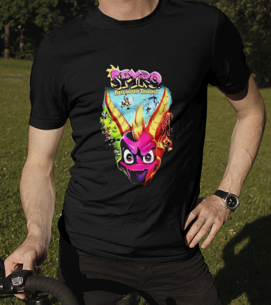 Spyro Reignited Trilogy PlayStation Game Dragon Character Image T-Shirt