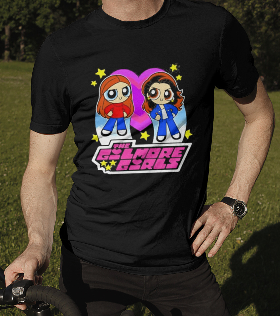 The Gilmore Girls Characters As Powerpuff Girls With Stars T-Shirt