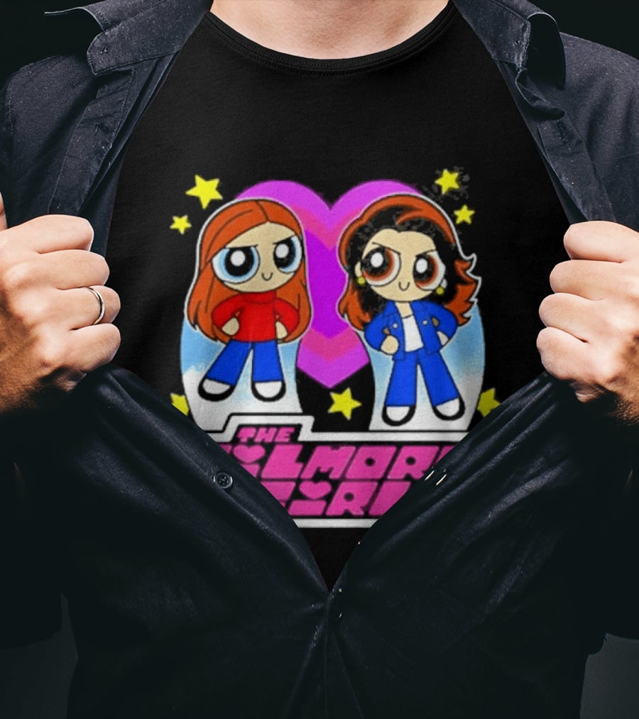 The Gilmore Girls Characters As Powerpuff Girls With Stars T-Shirt