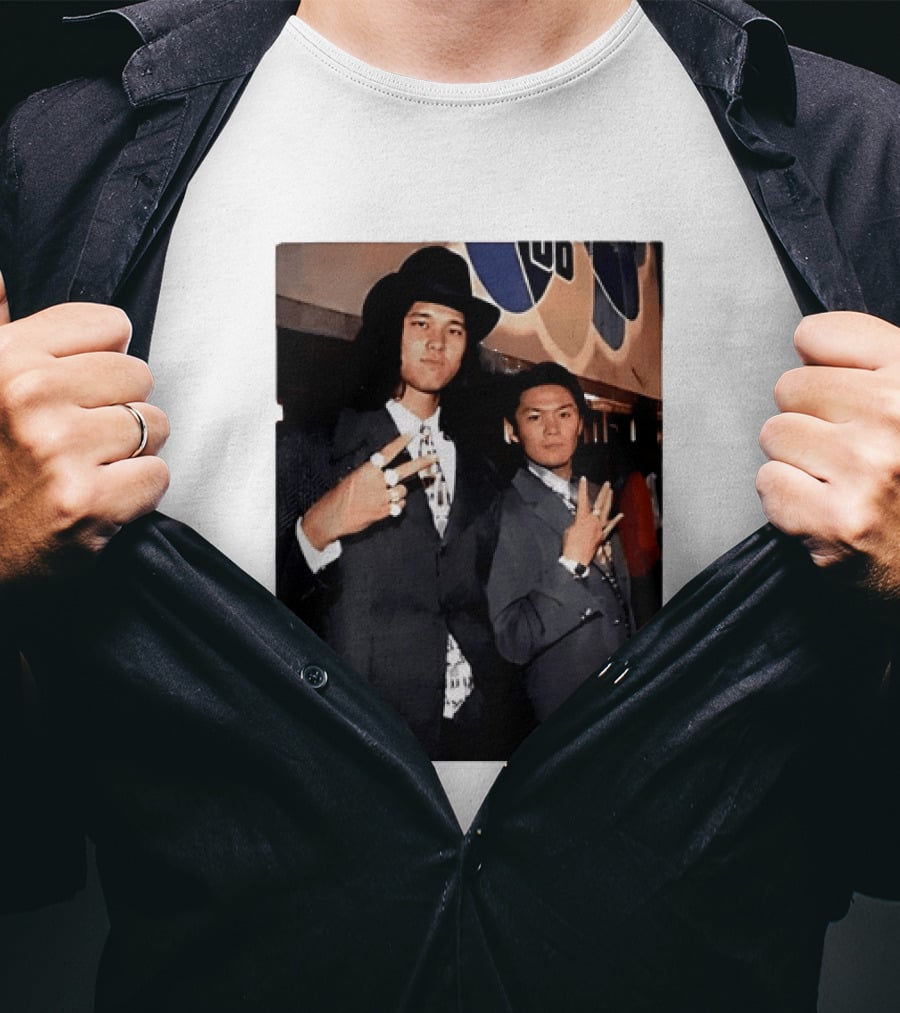 Shohei Ohtani And Ippei Mizuhara Cubbies Style Polaroid T-Shirt