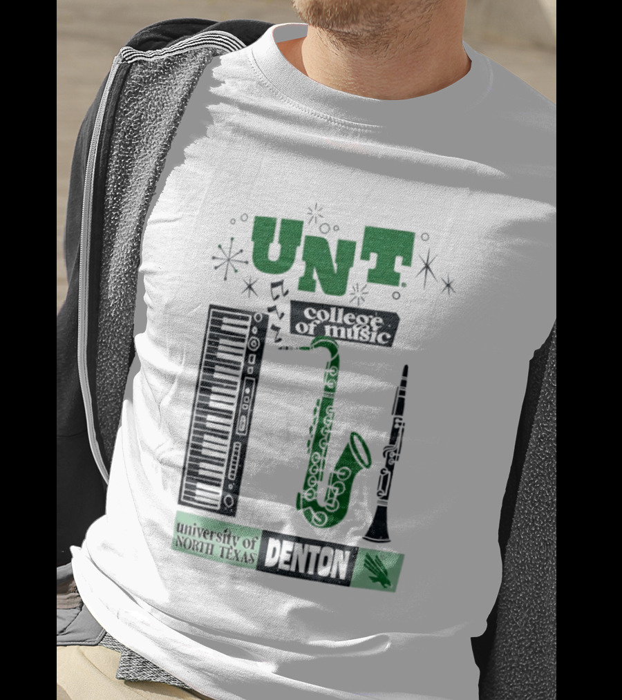 UNT College Of Music University Of North Texas Denton Music Instruments T-Shirt