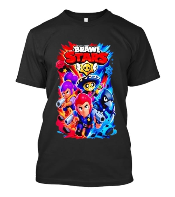 Brawl Stars Characters Action Group Gaming Showdown T-Shirt