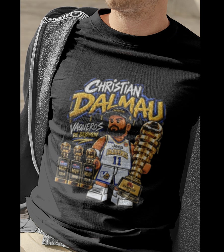 Christian Dalmau Vaqueros De Bayamon Jeep MVP Finals Champion Lego T-Shirt