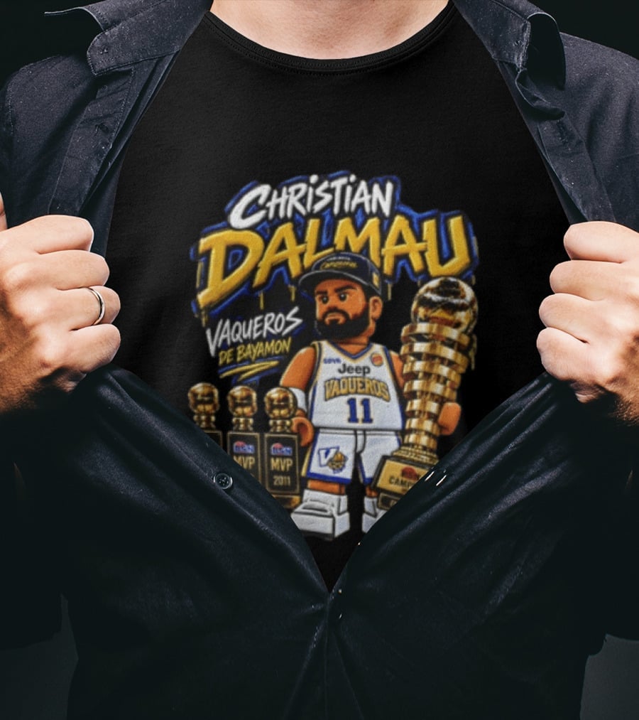 Christian Dalmau Vaqueros De Bayamon Jeep MVP Finals Champion Lego T-Shirt