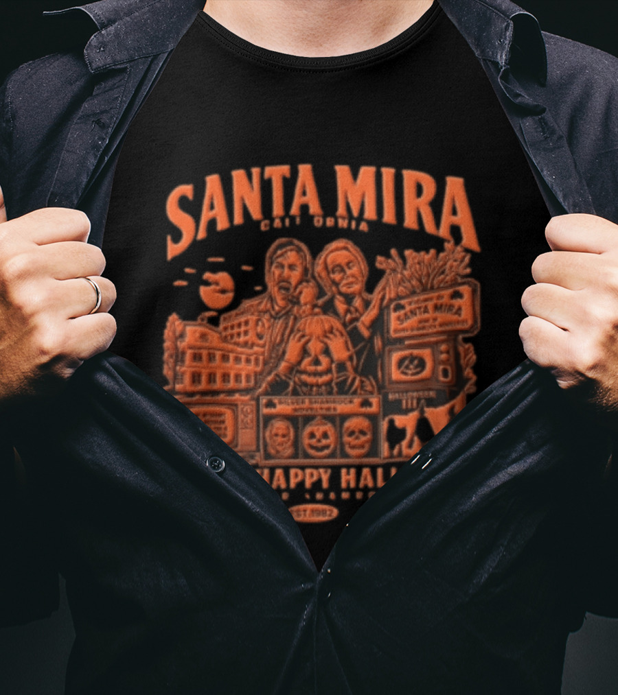 Santa Mira Dan O Herlihy Halloween III Silver Shamrock Happy Happy Halloween T-Shirt