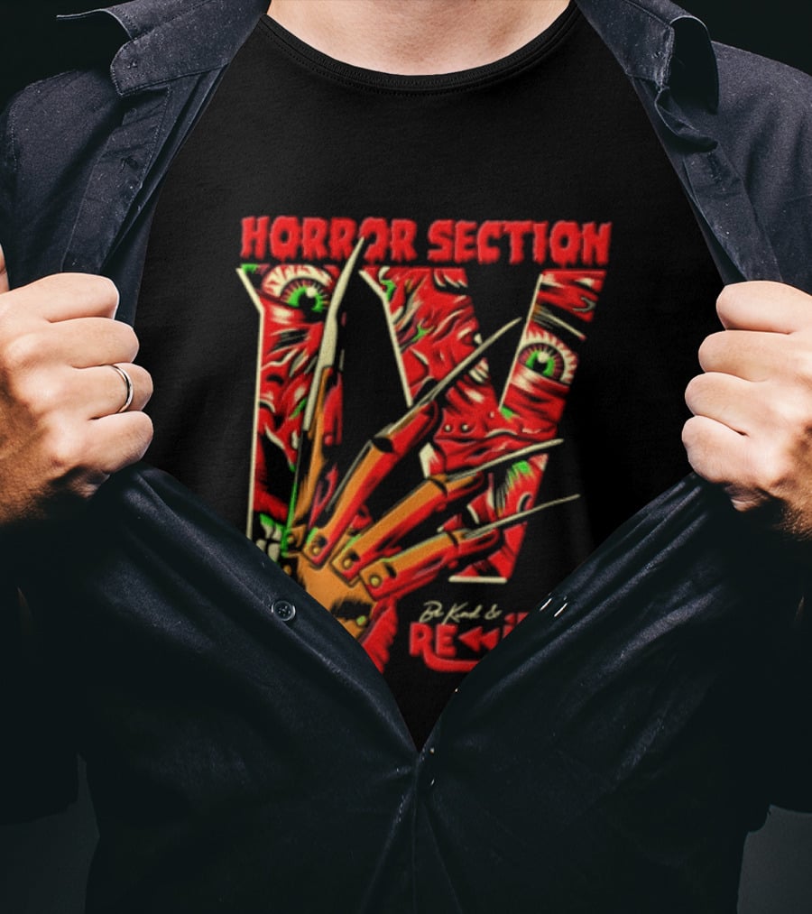 Horror Section IV Be Kind Rewind Freddy Krueger Claw Eyes T-Shirt