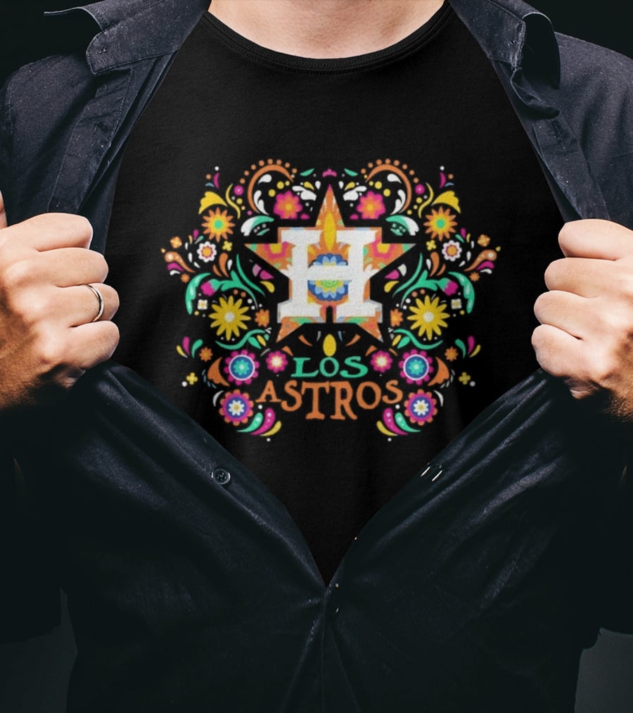 Houston Astros Dia De Los Muertos Los Astros Floral MLB 2026 T-Shirt