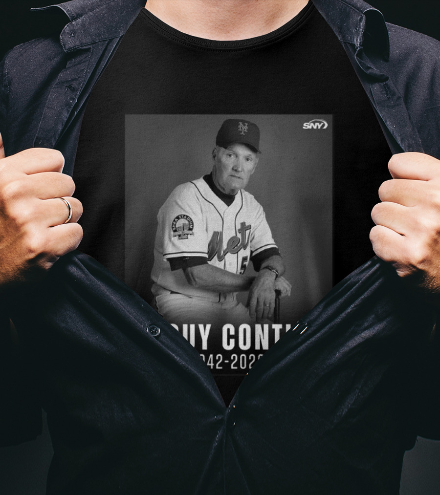 Guy Conti 1942 2026 Mets Coach SNY Memoriam T-Shirt