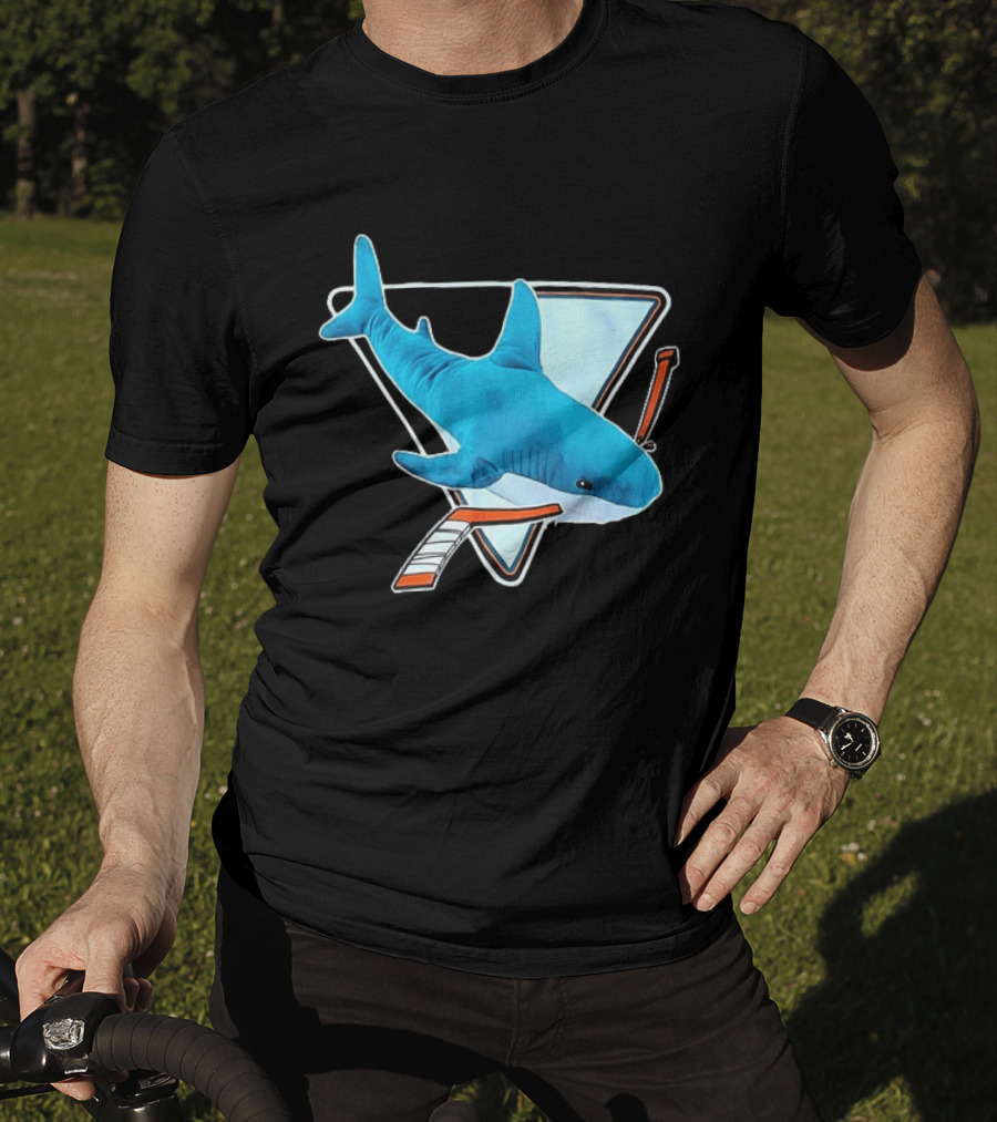 San Jose Sharks Hockey Stick Triangle Plush Toy T-Shirt