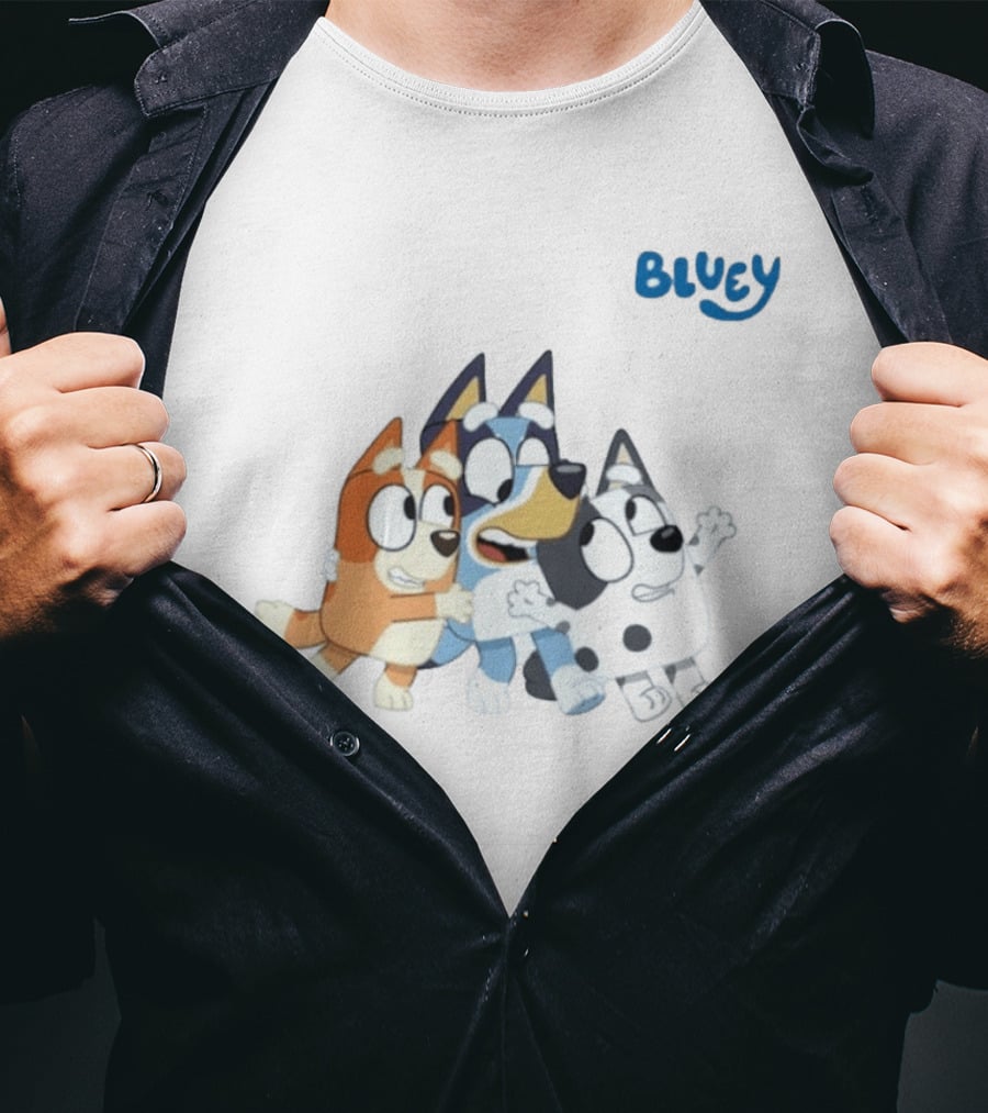 Bluey And Friends Bingo Muffin Heeler Cartoon Characters T-Shirt
