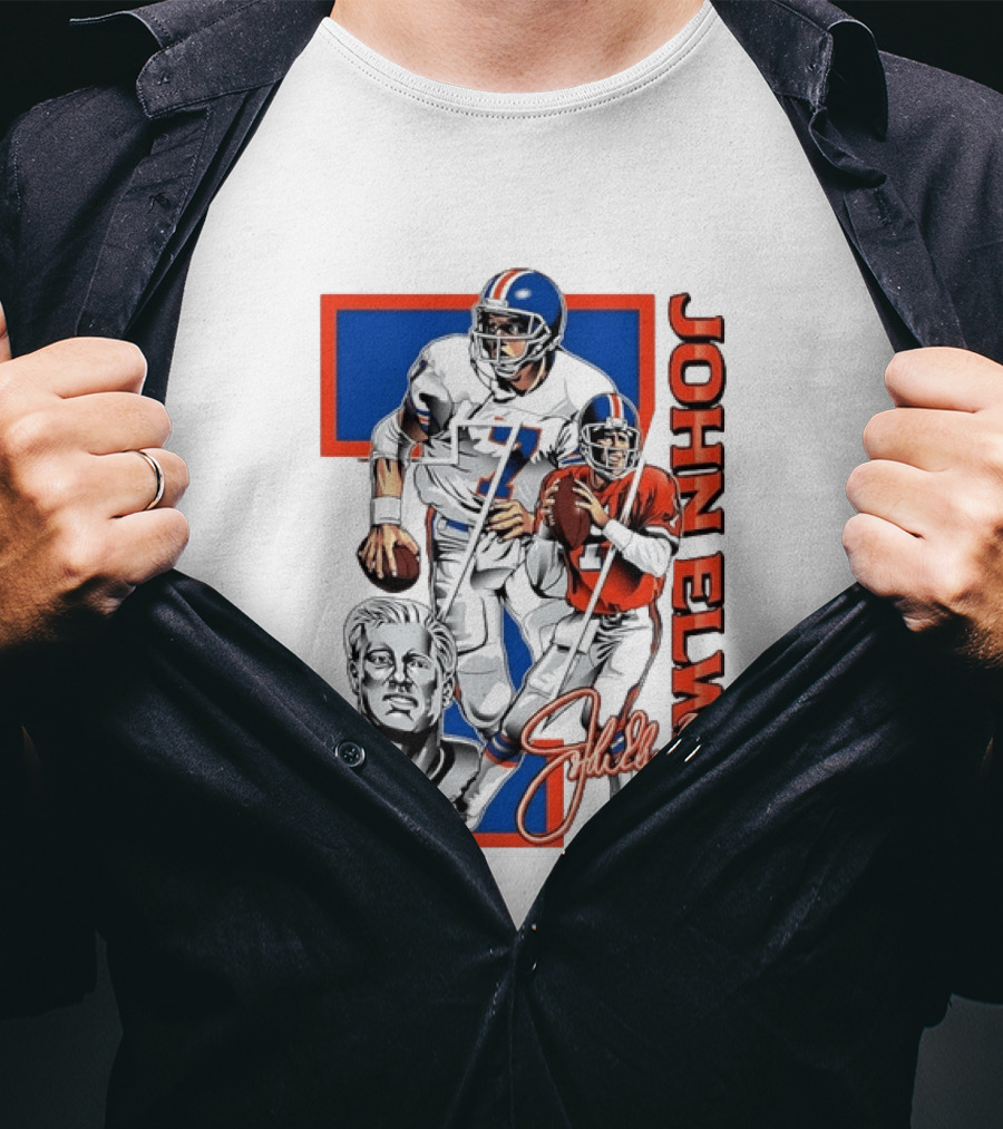 John Elway Denver Broncos Number 7 Quarterback T-Shirt