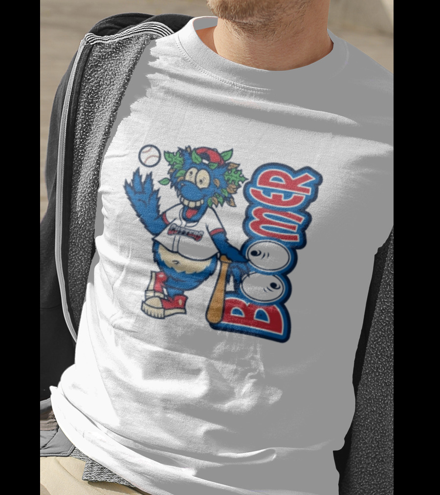 Boomer The Cutters Baseball Mascot With Bat And Ball T-Shirt