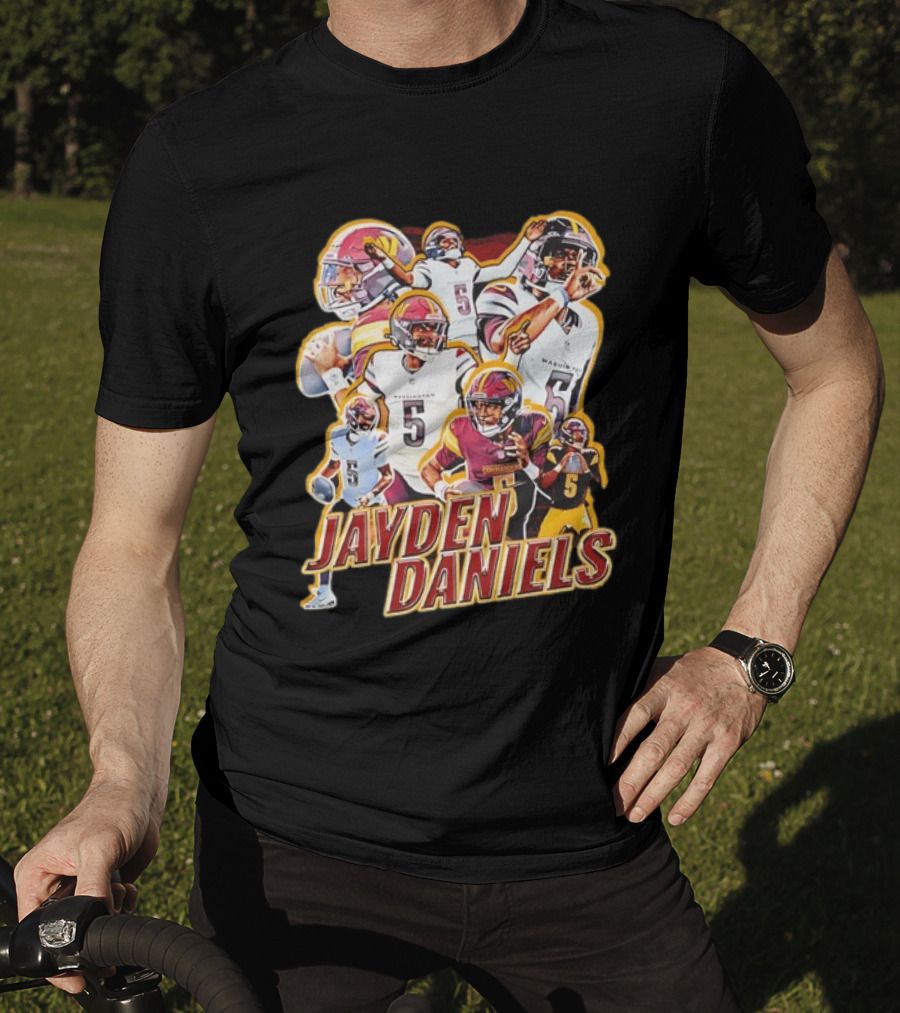 Jayden Daniels Washington Commanders Quarterback Number 5 T-Shirt