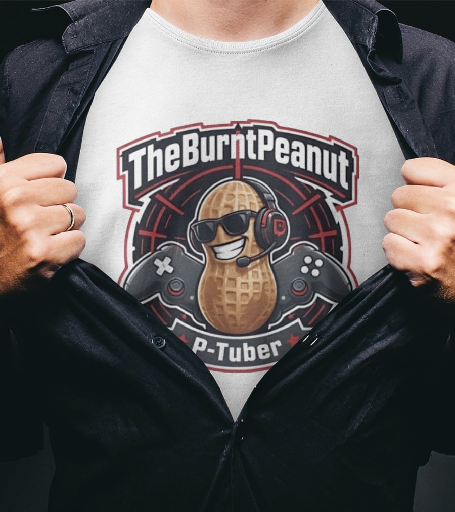 TheBurntPeanut P Tuber Gaming Gamer Iconic Headset Controller T-Shirt