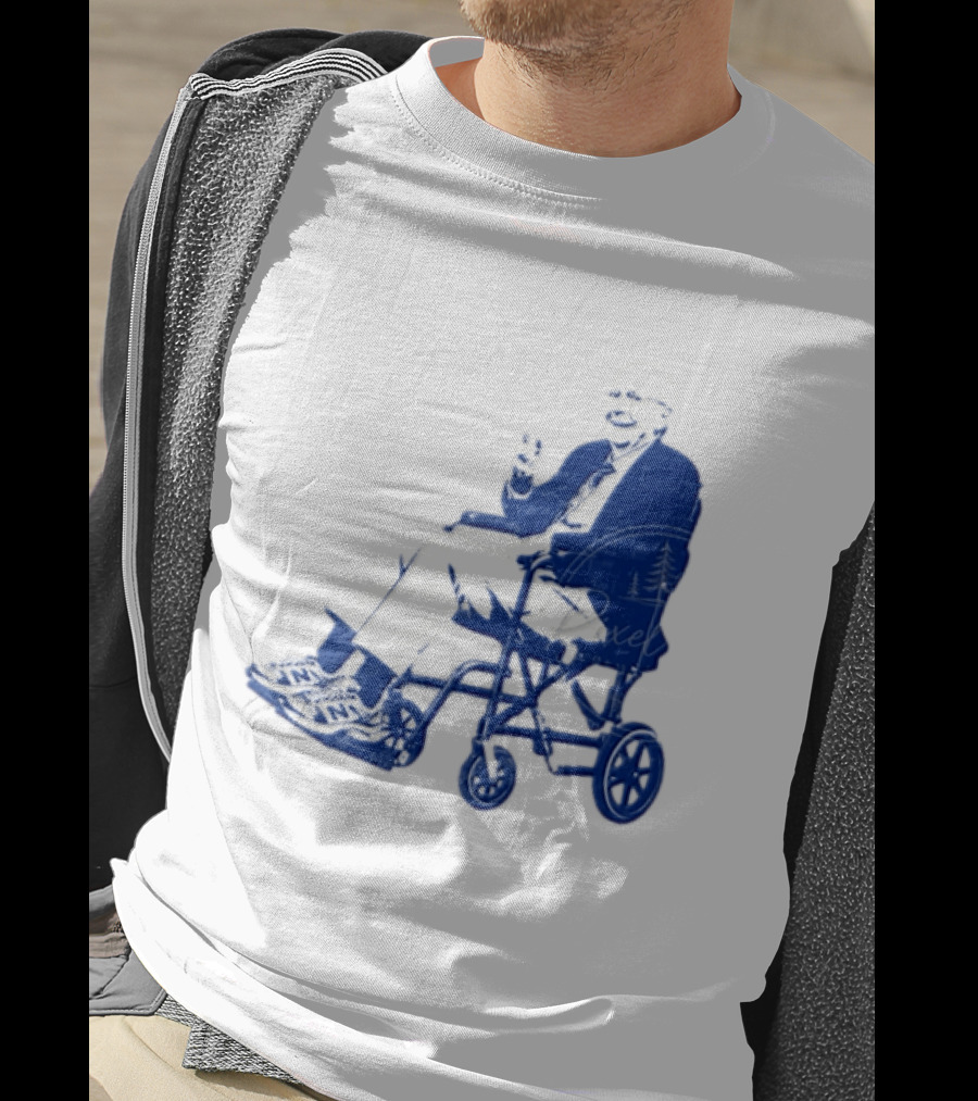 Kentucky Political Humor Go For Two Finger Man In Wheelchair Sneakers T-Shirt