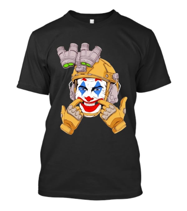 Joker Tactical Soldier Helmet Night Vision Clown Face T-Shirt
