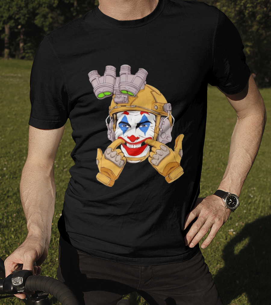 Joker Tactical Soldier Helmet Night Vision Clown Face T-Shirt