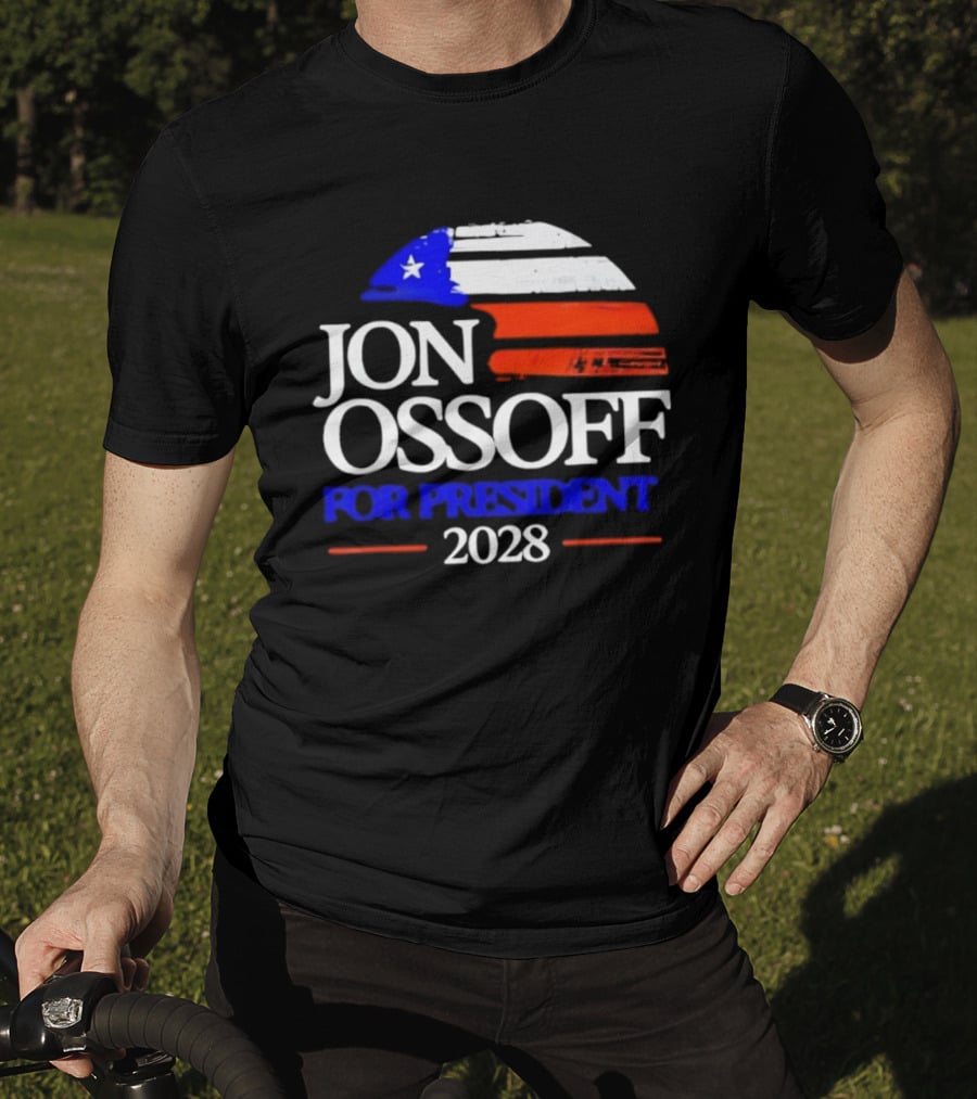Jon Ossoff For President 2028 American Flag T-Shirt