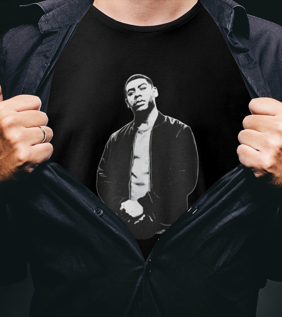 Joseph Sikora In Tommy Egan Power Bomber Jacket Outfit T-Shirt