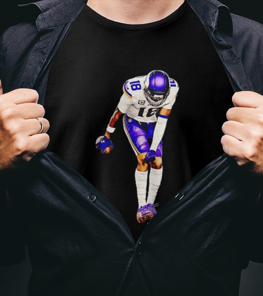 Justin Jefferson 18 Minnesota Vikings Football Player Celebration T-Shirt
