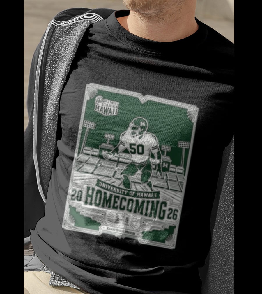 Queen Street Stadium Hawaii University Of Hawaii Homecoming 2026 Kanui Sports Museum T-Shirt