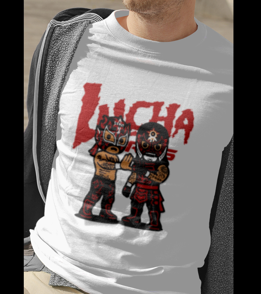 Penta El Zero Miedo Rey Fenix Lucha Bros Chibi Luchadores High Five T-Shirt