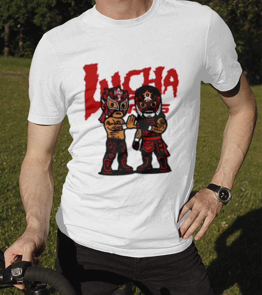 Penta El Zero Miedo Rey Fenix Lucha Bros Chibi Luchadores High Five T-Shirt