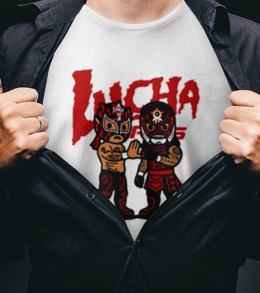 Penta El Zero Miedo Rey Fenix Lucha Bros Chibi Luchadores High Five T-Shirt