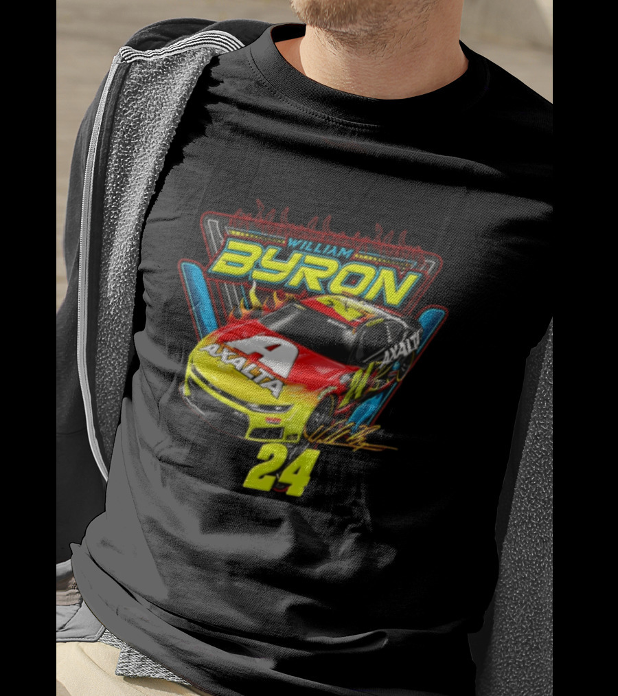 William Byron Axalta Flame Phoenix Car 24 Racing T-Shirt