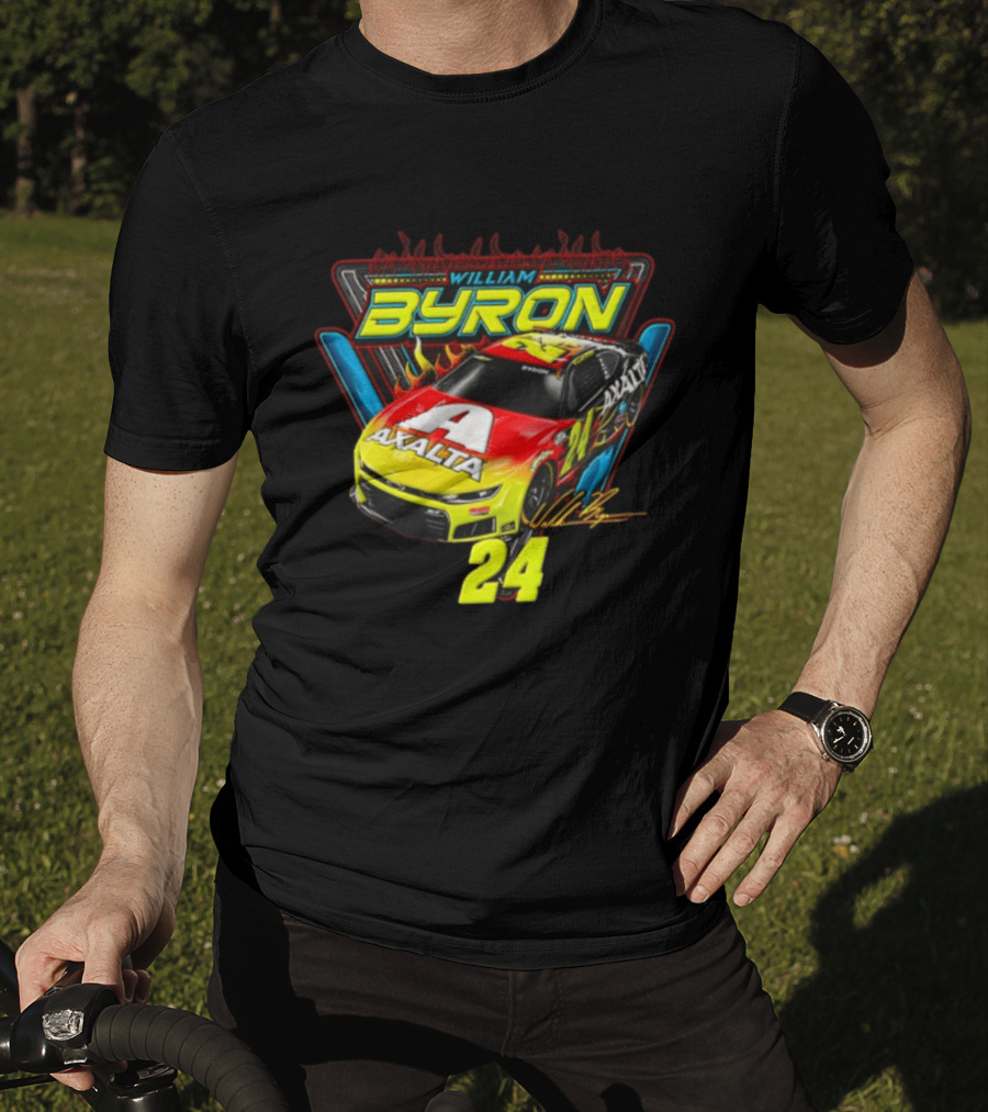 William Byron Axalta Flame Phoenix Car 24 Racing T-Shirt