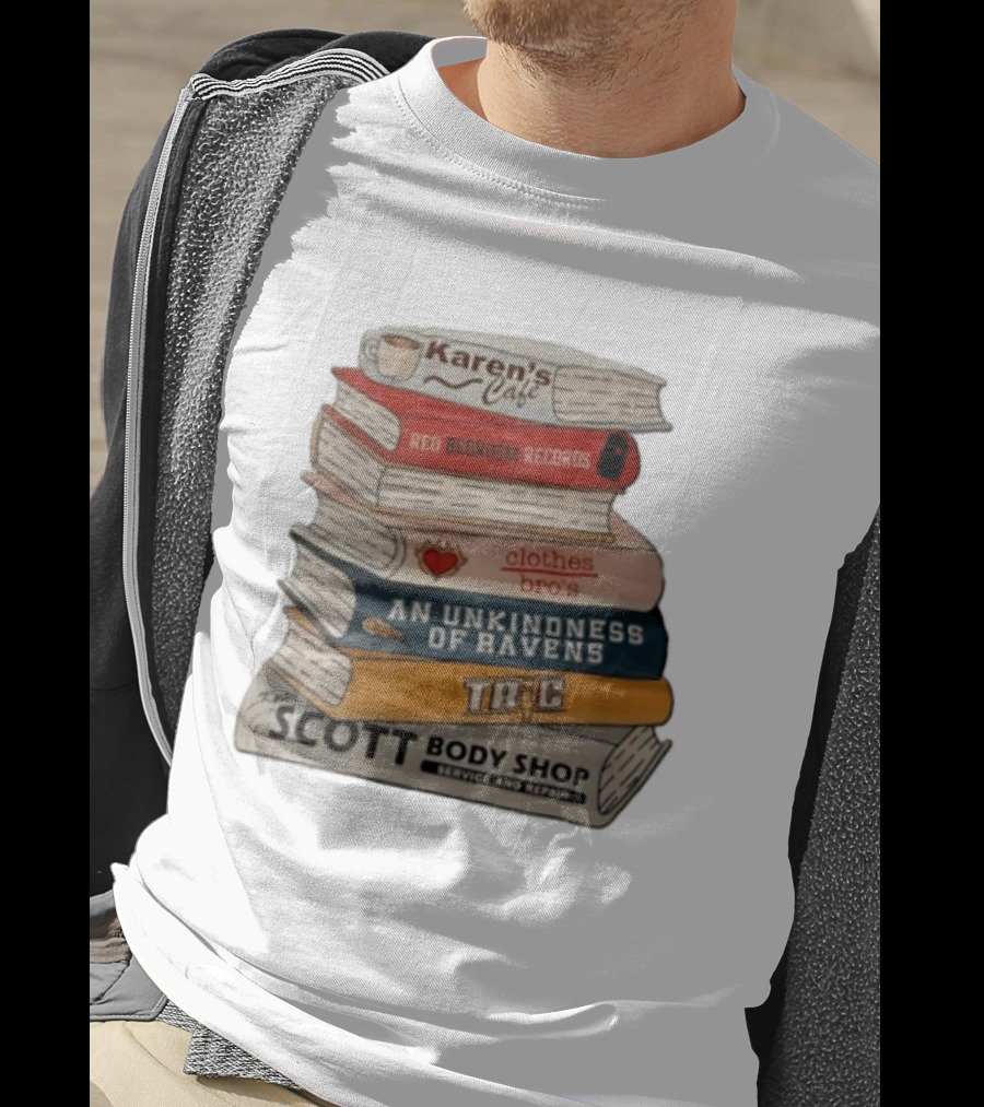 Karen's Cafe Red Bedroom Records Clothes Bros An Unkindness Of Ravens TRIC Keith Scott Body Shop T-Shirt