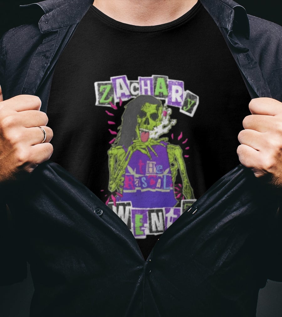 Zachary Wentz The Rascal Green Skeleton Smoking T-Shirt