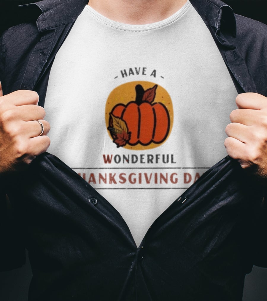 Have A Wonderful Thanksgiving Day Pumpkin T-Shirt